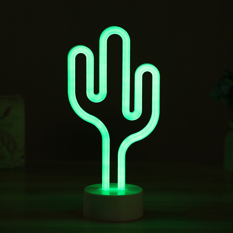 Lampada da comodino a forma di cactus batteria contemporanea a led alieting