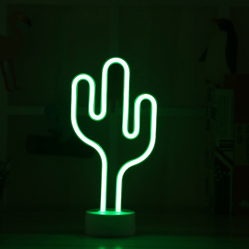 Lampada da comodino a forma di cactus batteria contemporanea a led alieting