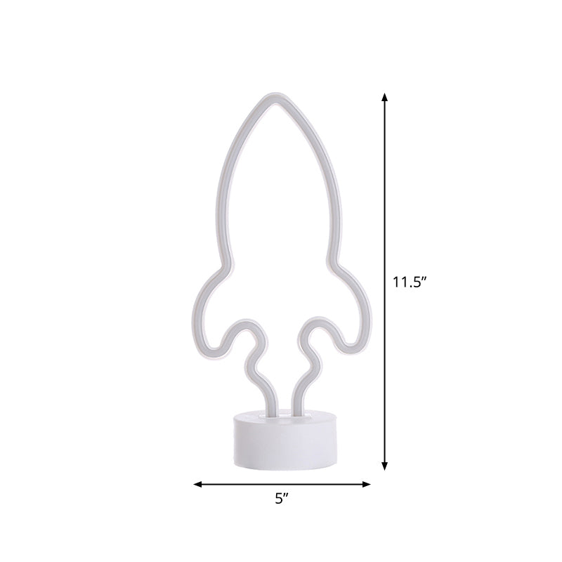 Lampada da parete per la parete della camera da letto per bambini razzo Light Plastic Light Minimalist Mintomano in bianco