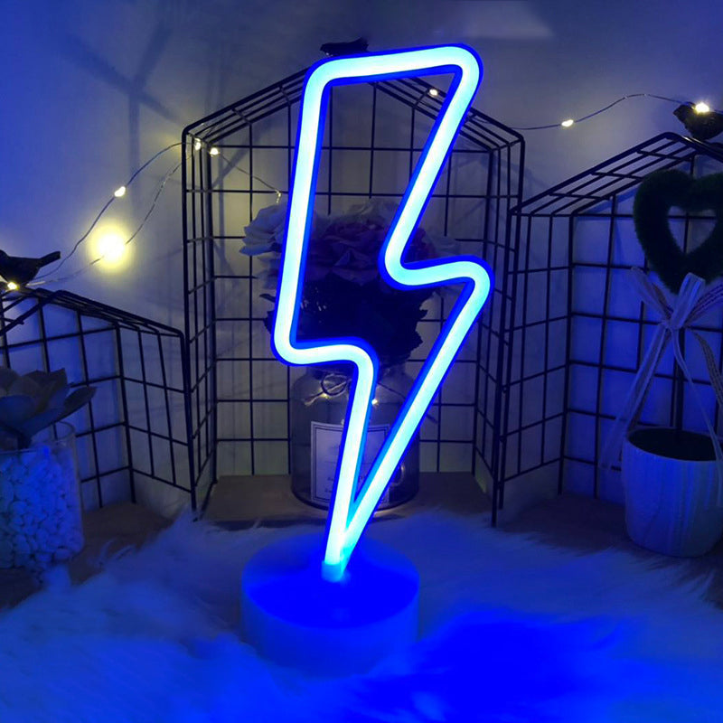 Eenvoudige geometrische nachtverlichting Plastic batterij LED Slaapkamer Nachttafel Licht in het wit