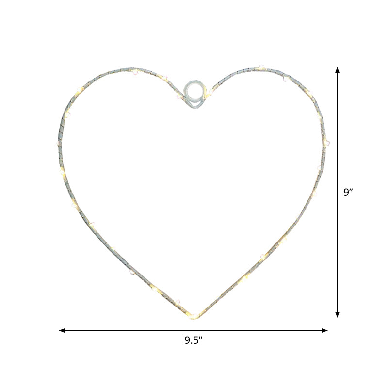 Marco de alambre lámpara de pared de metal LED contemporáneo Ligera de noche blanca para niños dormitorio