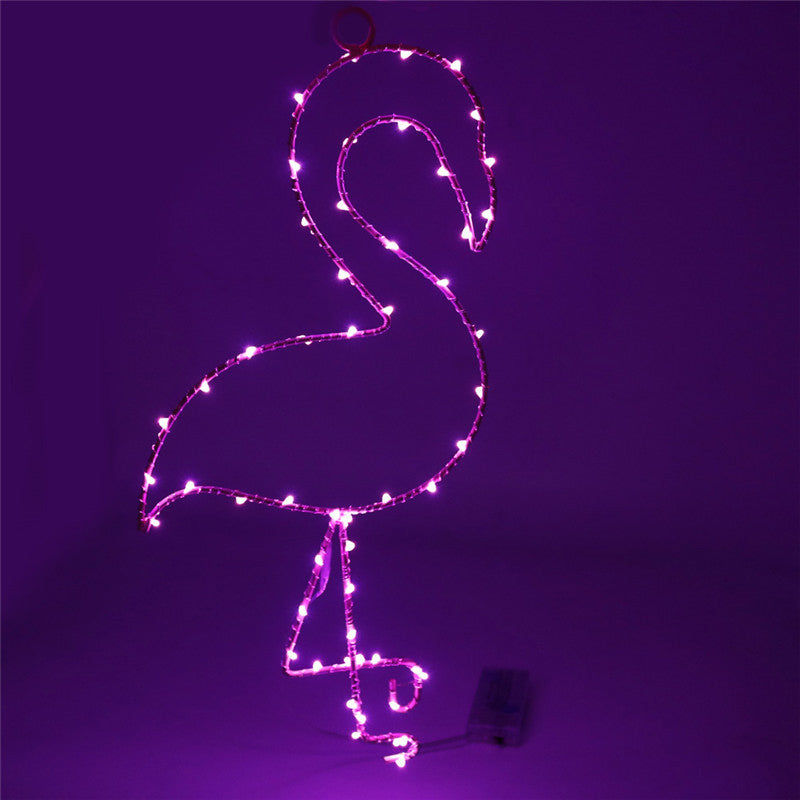 Luz de pared de flamenco de metal simplicidad lámpara de mesa nocturna de rosa con batería LED
