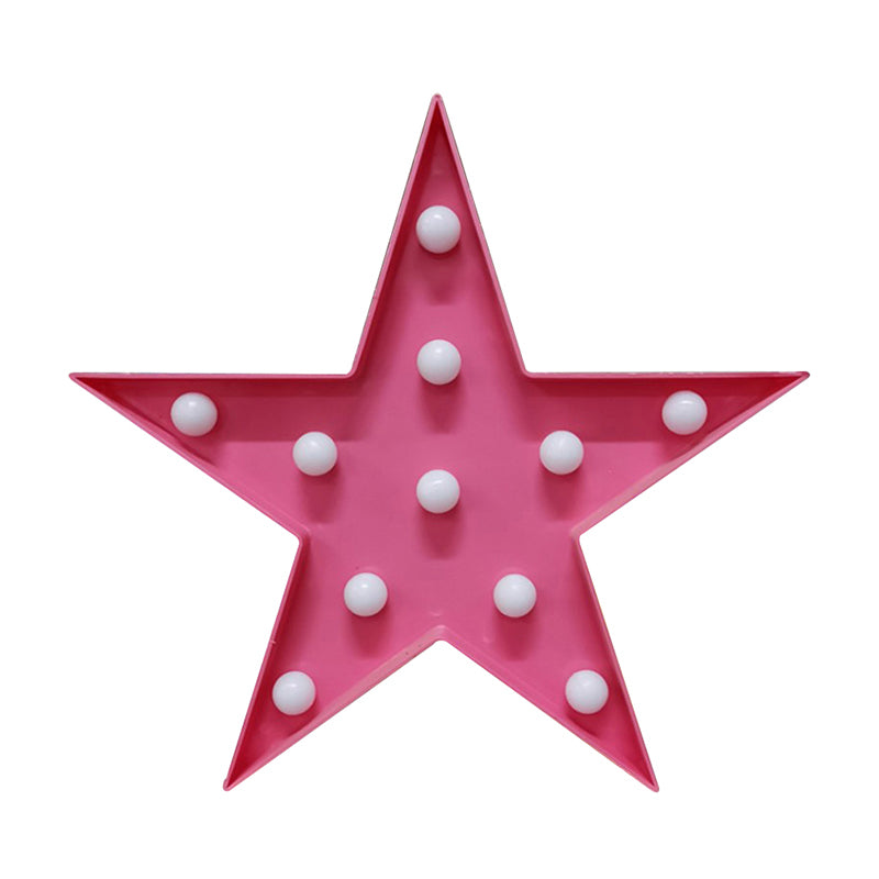 Plastic Pentagram Night Stand Lighting Minimalist LED Night Lamp for Girls Bedroom