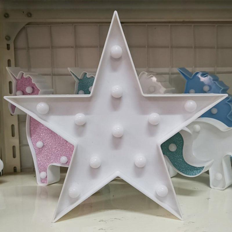 Stand de nuit en plastique pentagramme éclair