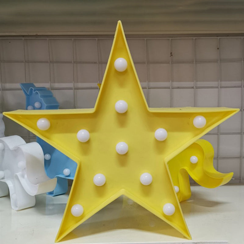 Stand de nuit en plastique pentagramme éclair