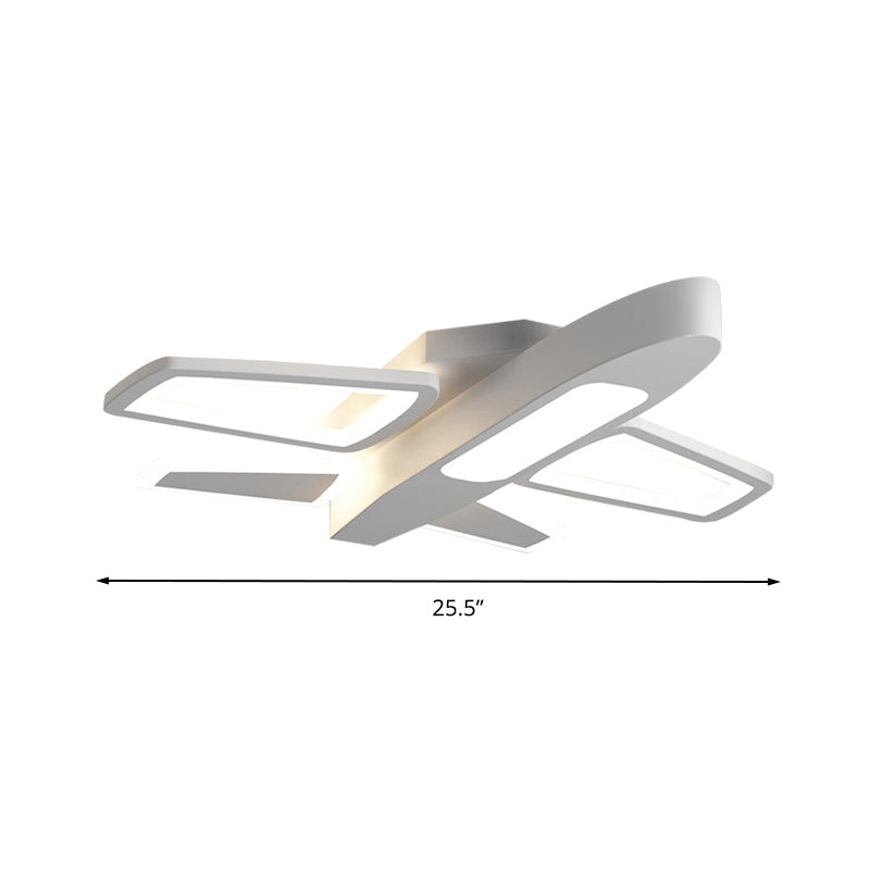 Kids Modern White Ceiling Light Plane Acrylic LED Flush Mount Light for Amusement Park