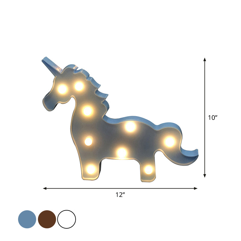 Unicorn Shade Nightstand Lighting Simple Plastic Baby Bedroom LED Wall Lamp