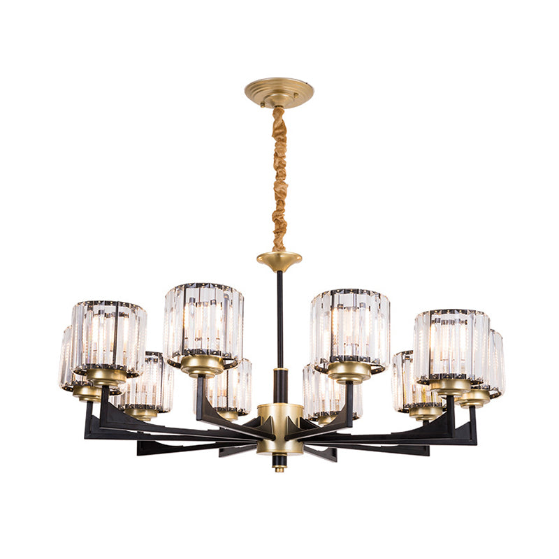 4/6/12 Luces Cilíndrico Araña Araña posmoderna de cristal Post-Moderno Prism Light Hanging Lights