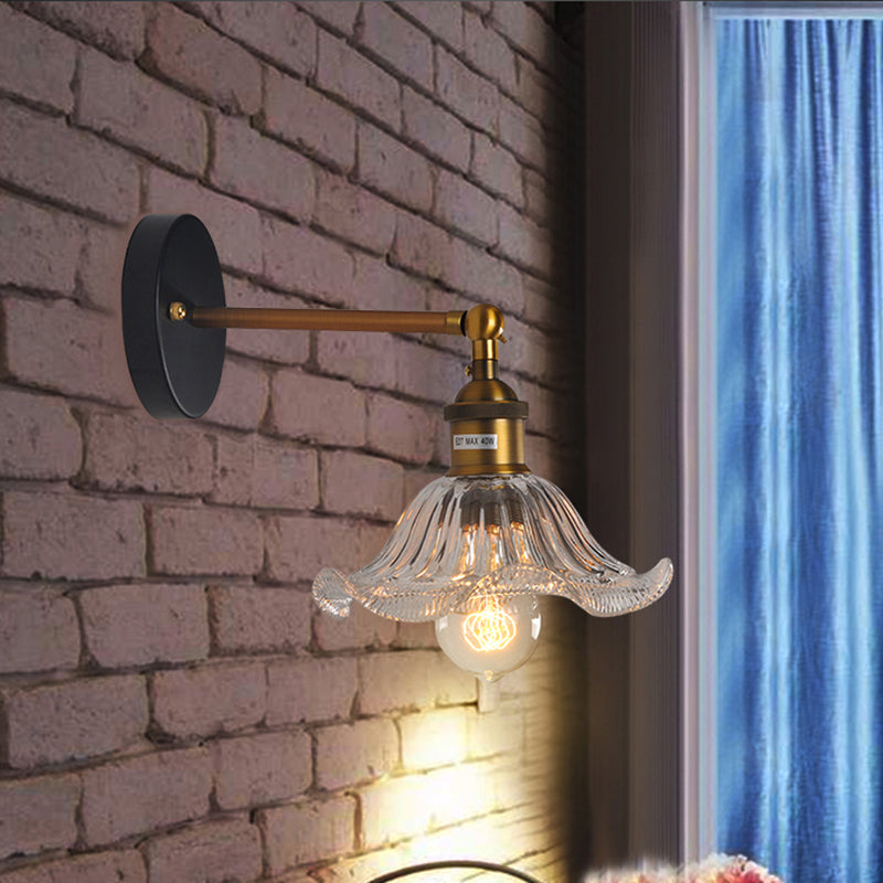 1 Géométrie légère Muroir Light Finition industrielle Finition Éclairage mural en verre transparent pour le couloir