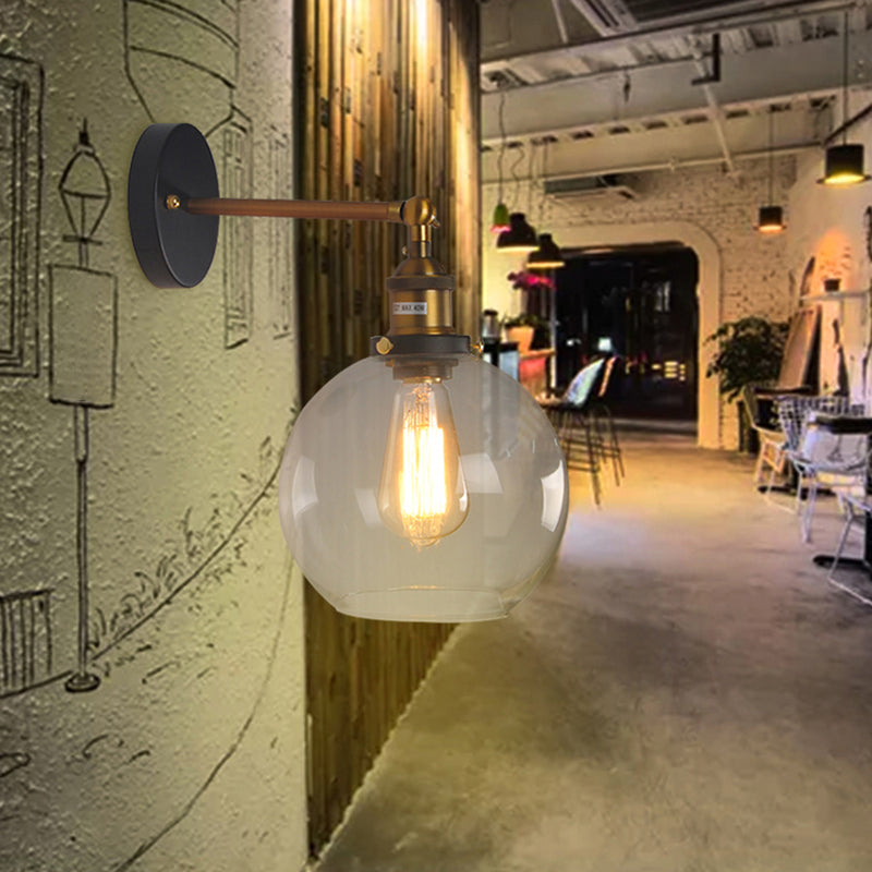 1 Géométrie légère Muroir Light Finition industrielle Finition Éclairage mural en verre transparent pour le couloir