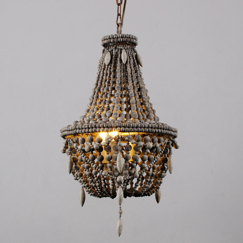 Panier en bois CHANDELIER COUNTRAL 3 LIGRES PENDANT LE SOIX LAMPE
