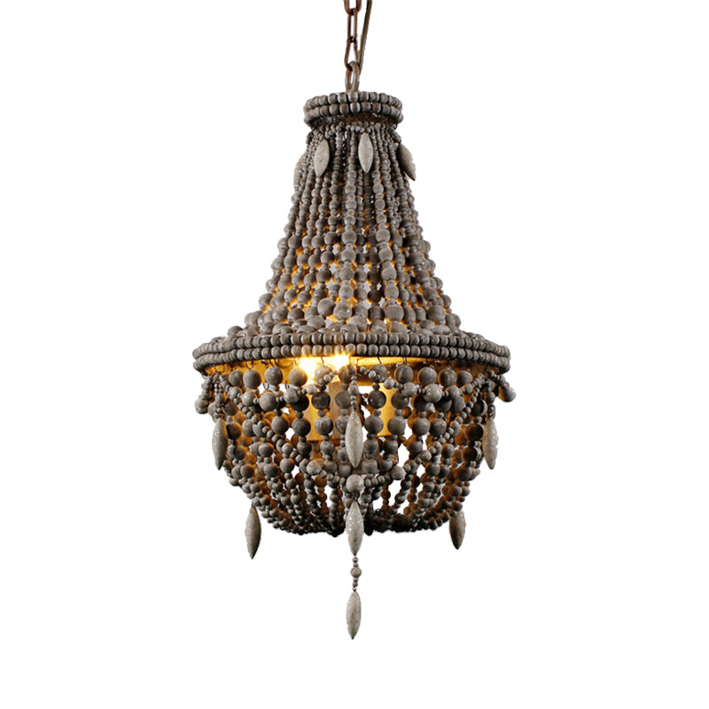 Panier en bois CHANDELIER COUNTRAL 3 LIGRES PENDANT LE SOIX LAMPE