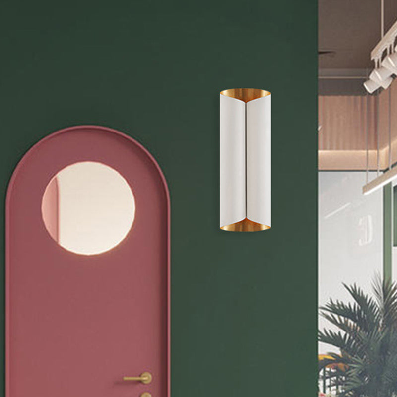 Twist Wall Mount Light Fixture Minimalist 2 Bulbs Metallic Wall Lamp Sconce for Porch