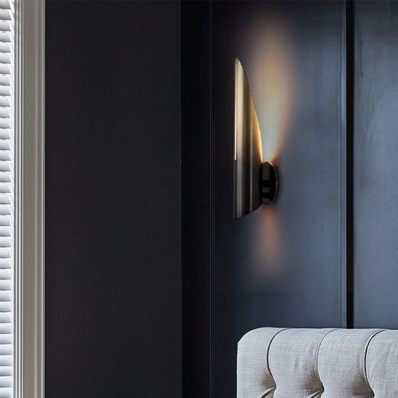 Simplicidad 1 lámpara de montaje de pared ligera Corte la luz de la pared tubular con sombra de metal