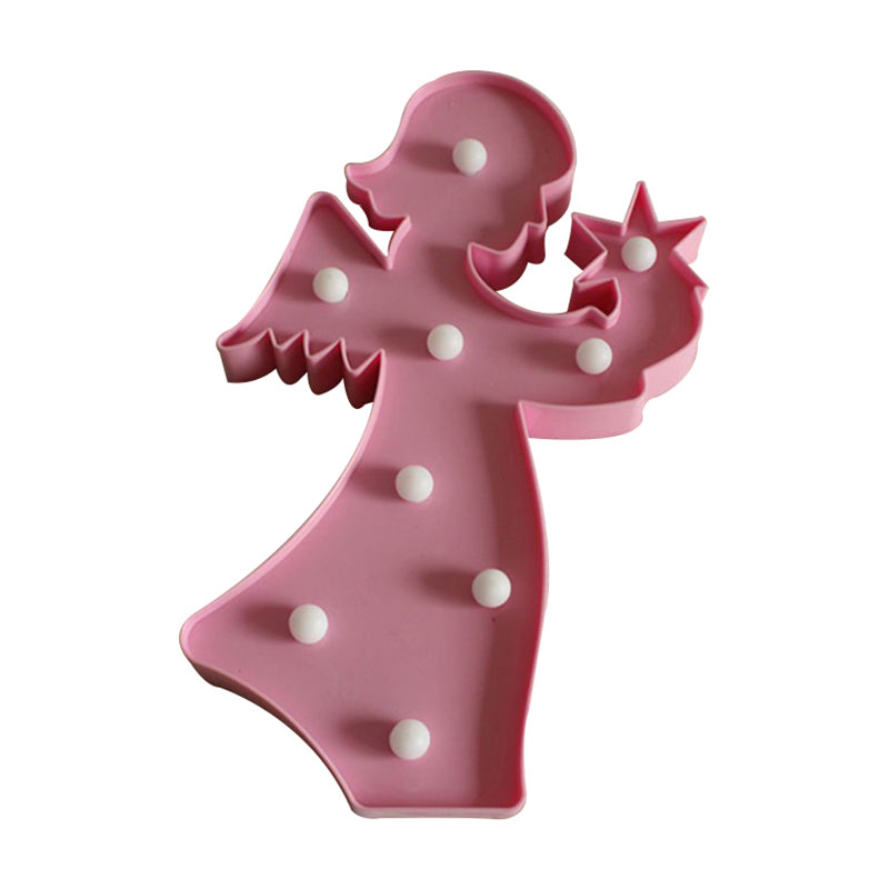 Beauty Element Girls Room Night Lamp Plastic Modern Style LED Nightstand Lighting