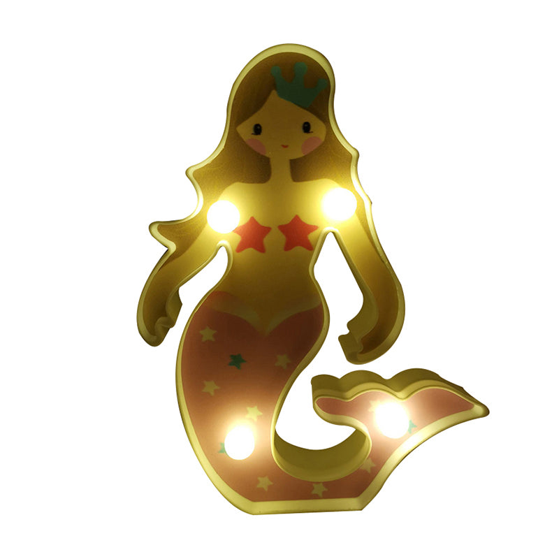 Beauty Element Girls Room Night Lamp Plastic Modern Style LED Nightstand Lighting