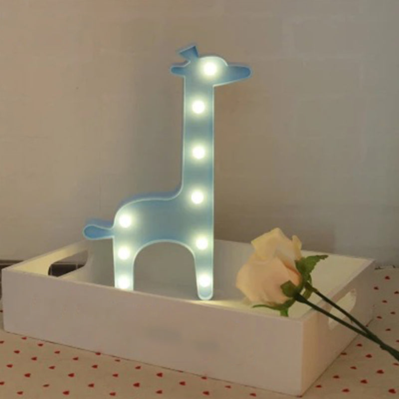 Giraffe Plastic Nightstand Light Cartoon Style LED Wall Night Lighting for Bedside