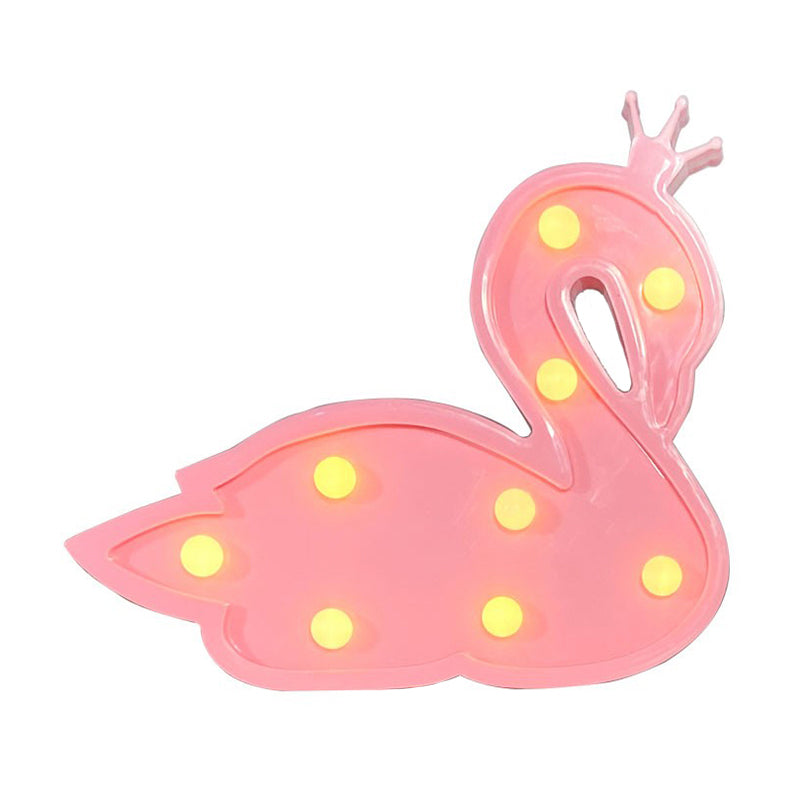 Plastic Swan Wall Night Lamp Contemporary LED Night Lighting for Children Bedroom