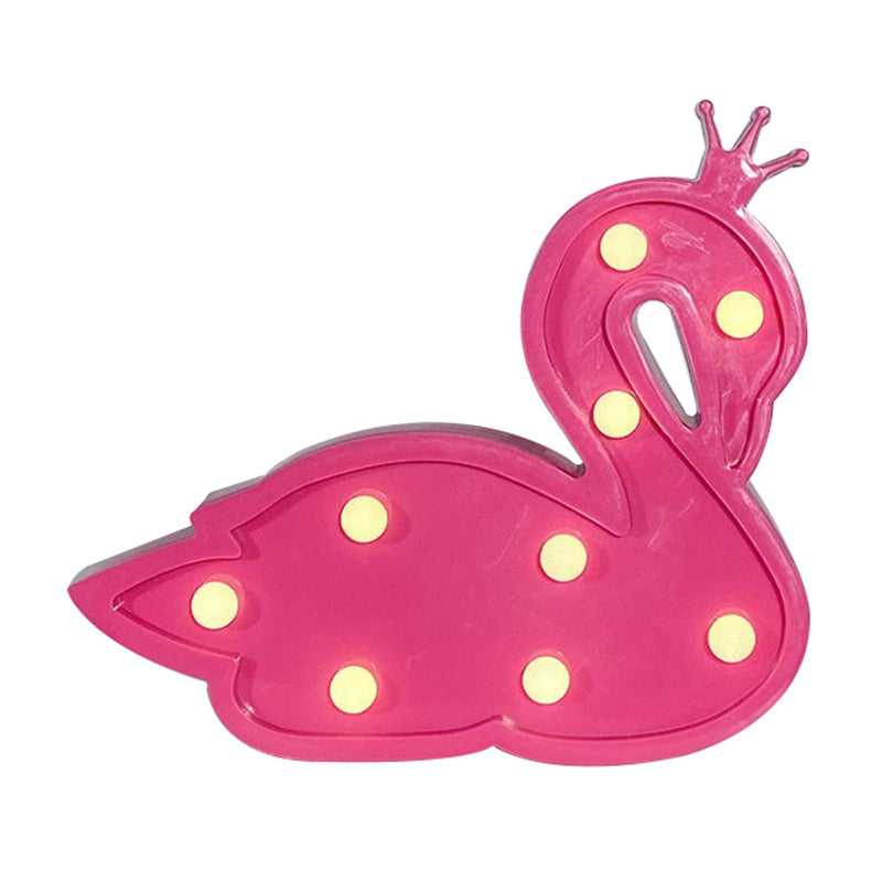 Plastic Swan Wall Night Lamp Contemporary LED Night Lighting for Children Bedroom