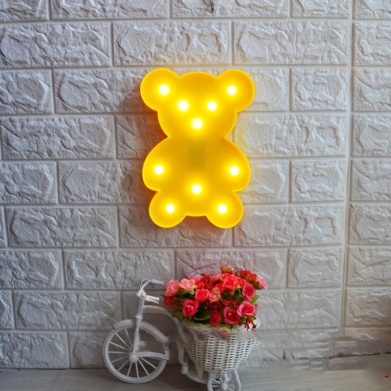 Simplicity LED Wall Night Night Light Lampone per orso per orso con tonalità di plastica per cardano