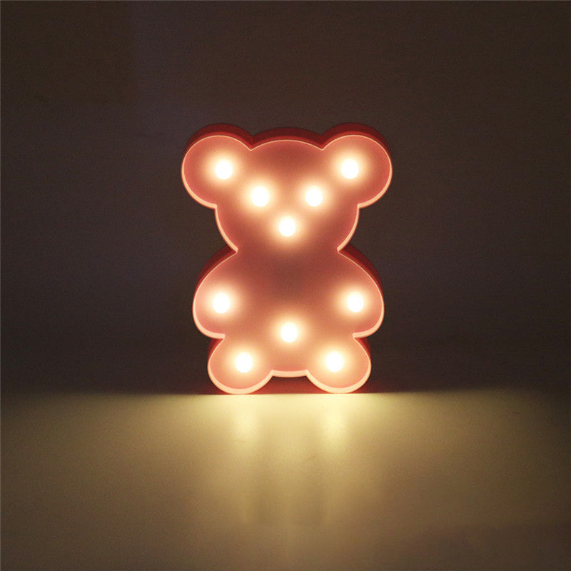 Simplicity LED Wall Night Night Light Lampone per orso per orso con tonalità di plastica per cardano