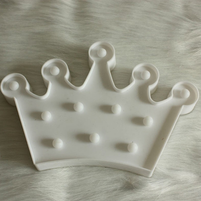 Plastic Crown Nightstand Lamp Cartoon Style Battery Operated LED Night Lighting