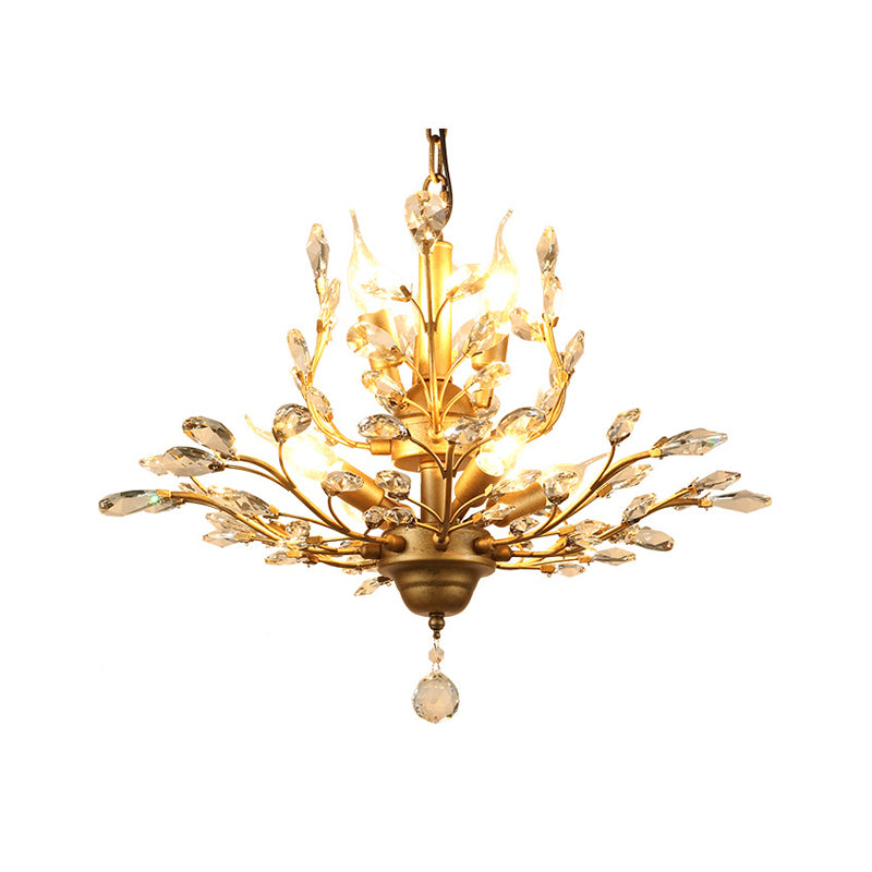 Crystal Branches Ceiling Chandelier Traditional Dining Room Pendant Lighting Fixture