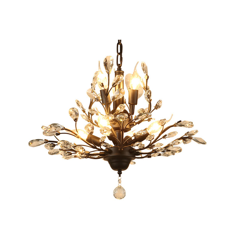 Crystal Branches Ceiling Chandelier Traditional Dining Room Pendant Lighting Fixture