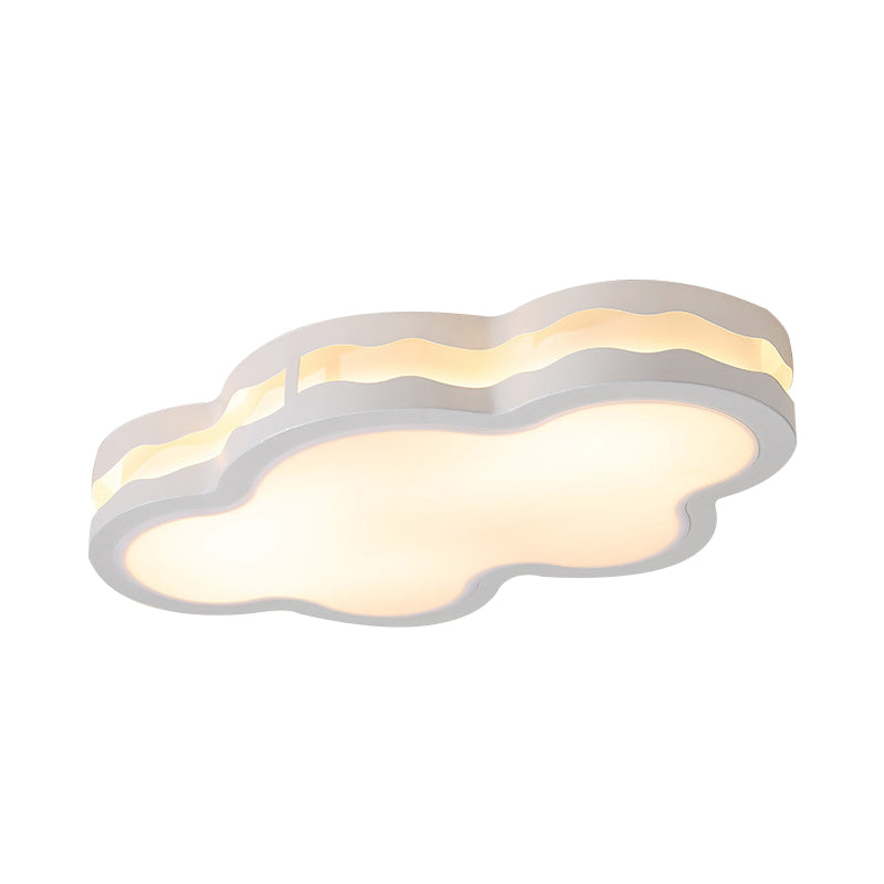 Cartoon Style Clouds Inbouw licht acryl plafondarmatuur in wit voor kinderkamer