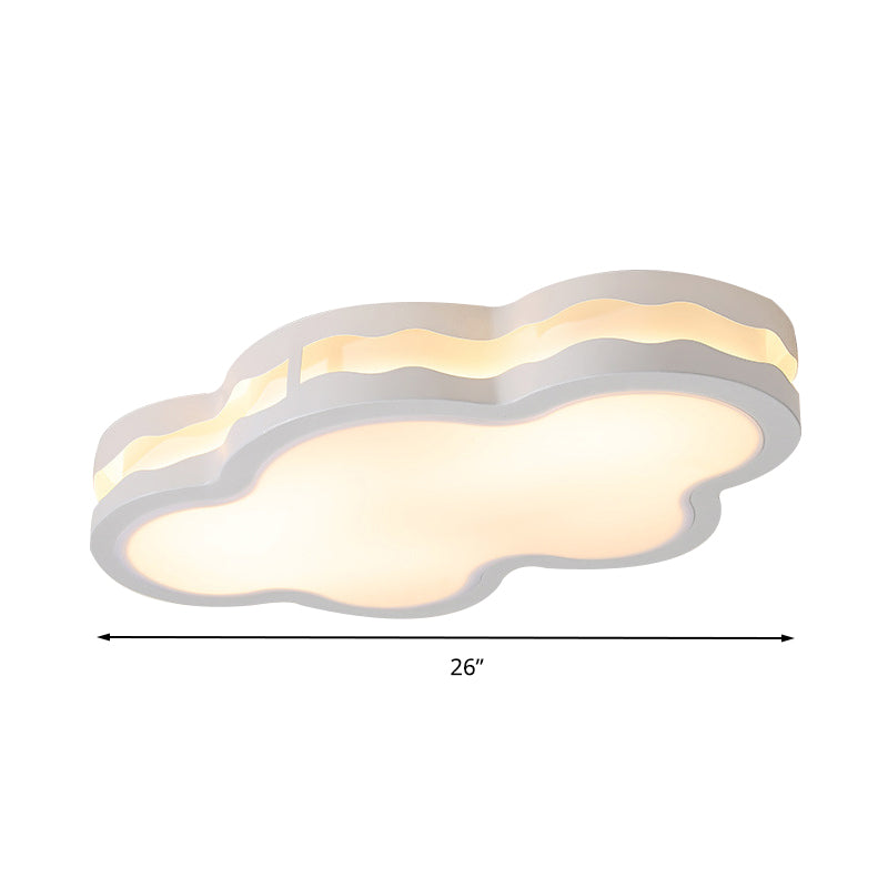 Cartoon Style Clouds Inbouw licht acryl plafondarmatuur in wit voor kinderkamer