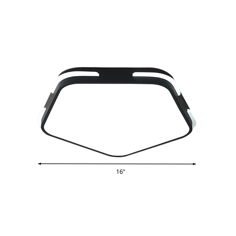 Living Room Pentagon Ceiling Light Fixture Acrylic Simple Style Flush Mount Fixture