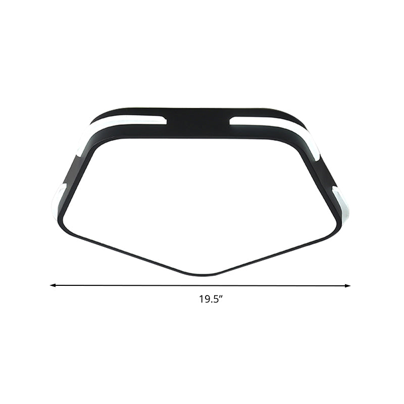 Living Room Pentagon Ceiling Light Fixture Acrylic Simple Style Flush Mount Fixture