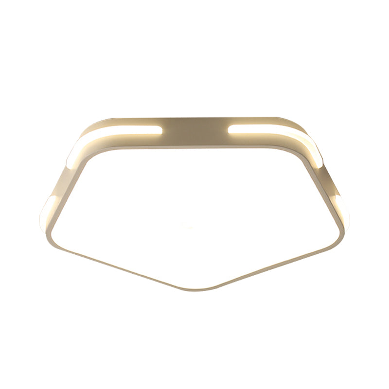 Living Room Pentagon Ceiling Light Fixture Acrylic Simple Style Flush Mount Fixture