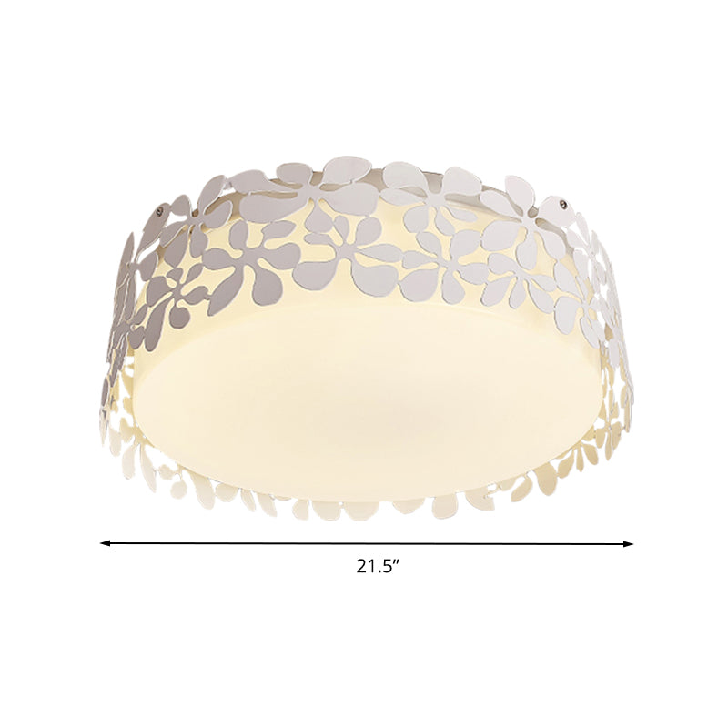 Cercle Kid Bedroom Flushmount Ceiling Light Acrylique Nordic Flushmount Light in White