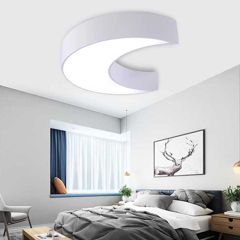 Cartoon Moon Ceiling Light Fixture Acrylic Flushmount Light for Nursing Room Kid Bedroom