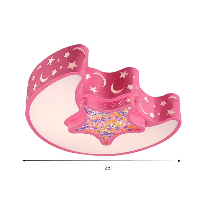 Art Deco Flush Mount Light Acrylic Ceiling Light Fixture for Kindergarten