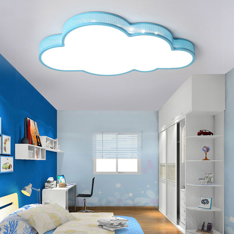 Kid Bedroom Cloud-Themed Ceiling Flush Mount Acrylic Art Deco Flush Mount Ceiling Light
