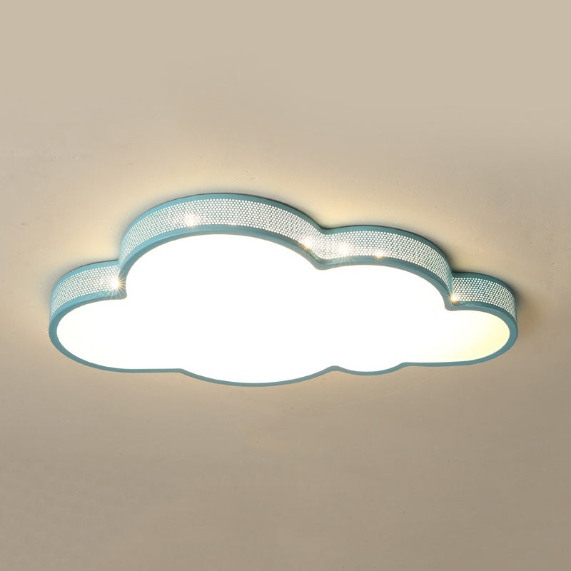 Kid Bedroom Cloud-Themed Ceiling Flush Mount Acrylic Art Deco Flush Mount Ceiling Light