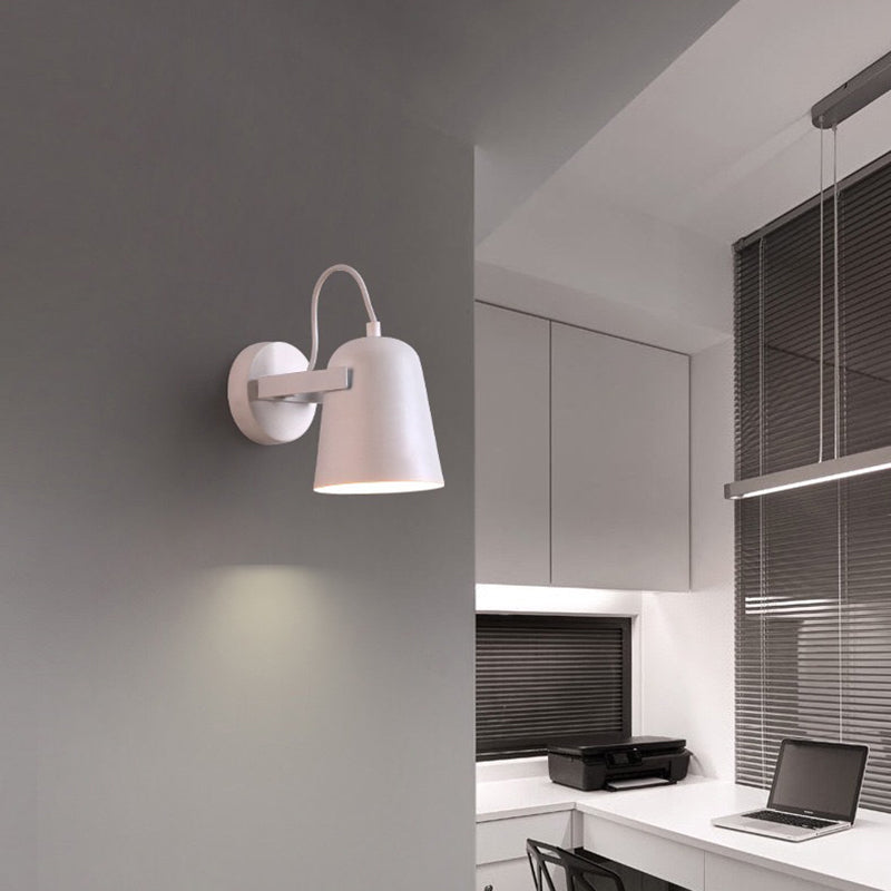 Nordic 1-Light Wall Sconce Bell Rotatable Wall Mount Light Fixture with Iron Shade for Living Room