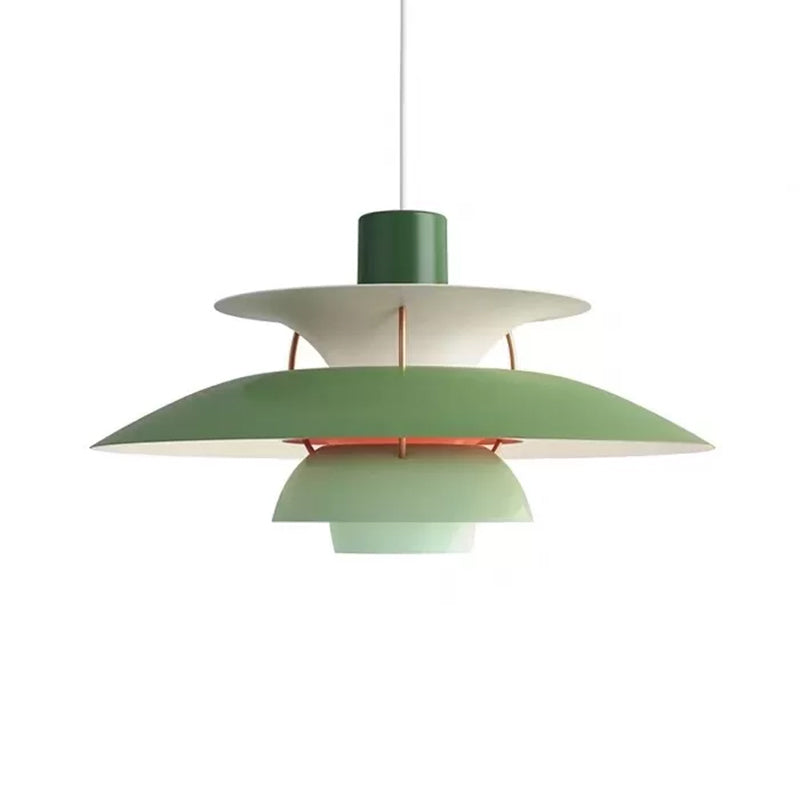 Metal Tiered Pendulum Light Simplicity 1 Head Ceiling Suspension Lamp for Dining Room