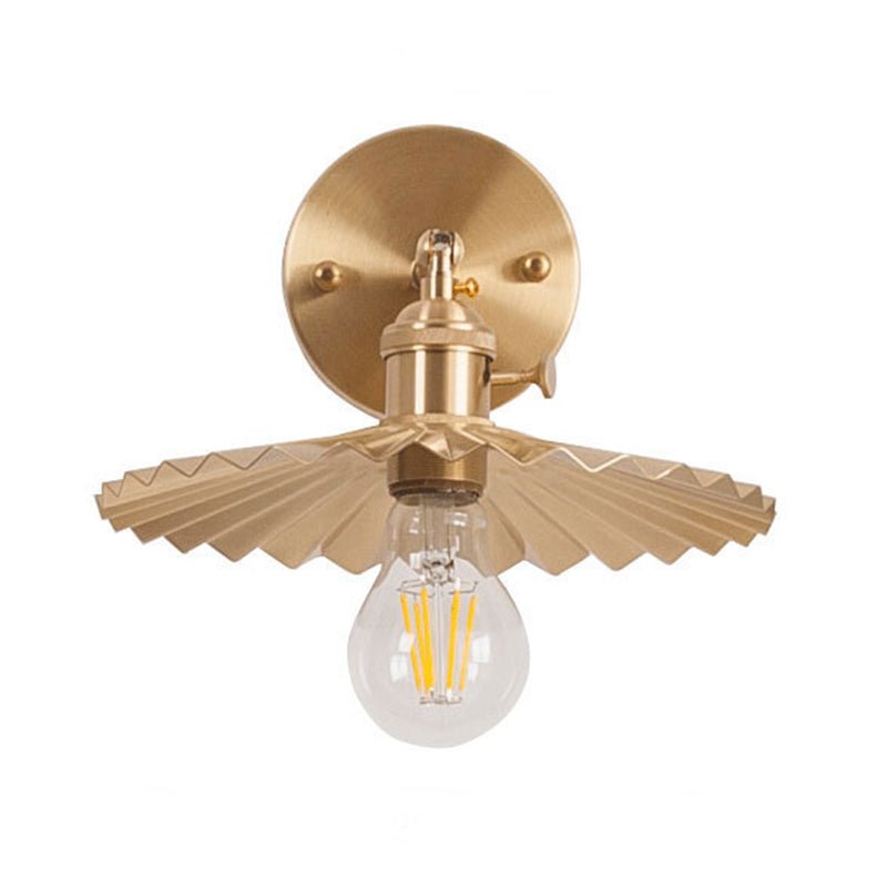 1 Idee per illuminazione a parete cono leggero lampada montata a parete in metallo industriale per letto