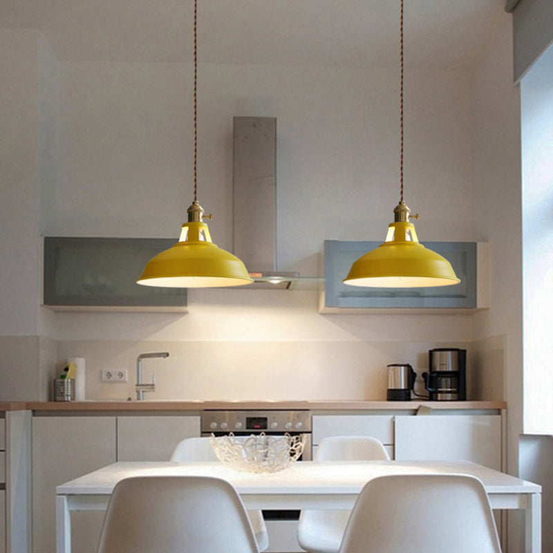 Factory Barn Ceiling Pendant 1-Light Metal Hanging Light Fixture for Dining Room