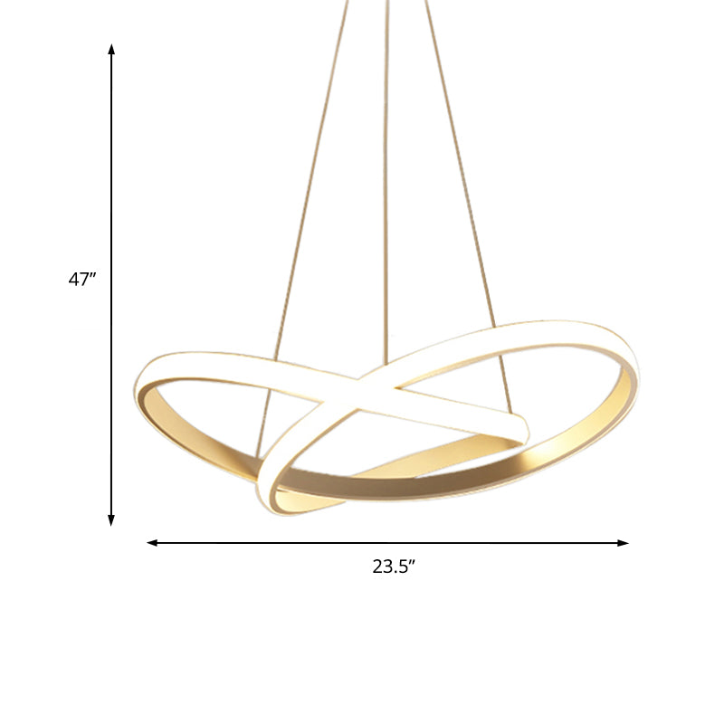 Courbes sans couture de plafond LED MINMINE LED BLANC / BLAQUE PENDANT