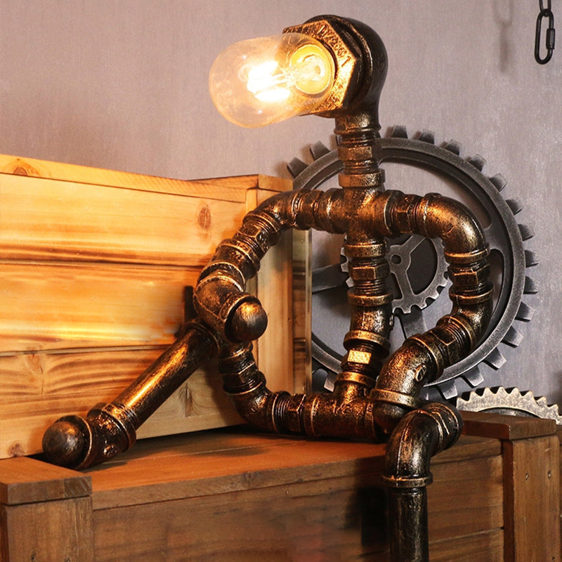 Camera da letto per tubo da letto Light Warehouse Metallic 1 lampadina in ottone in ottone