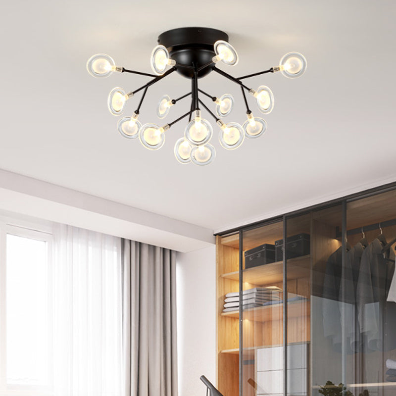 Acrylic Leaf-Shaped Flush Mount Lamp Modern LED Close to Ceiling Lighting for Bedroom