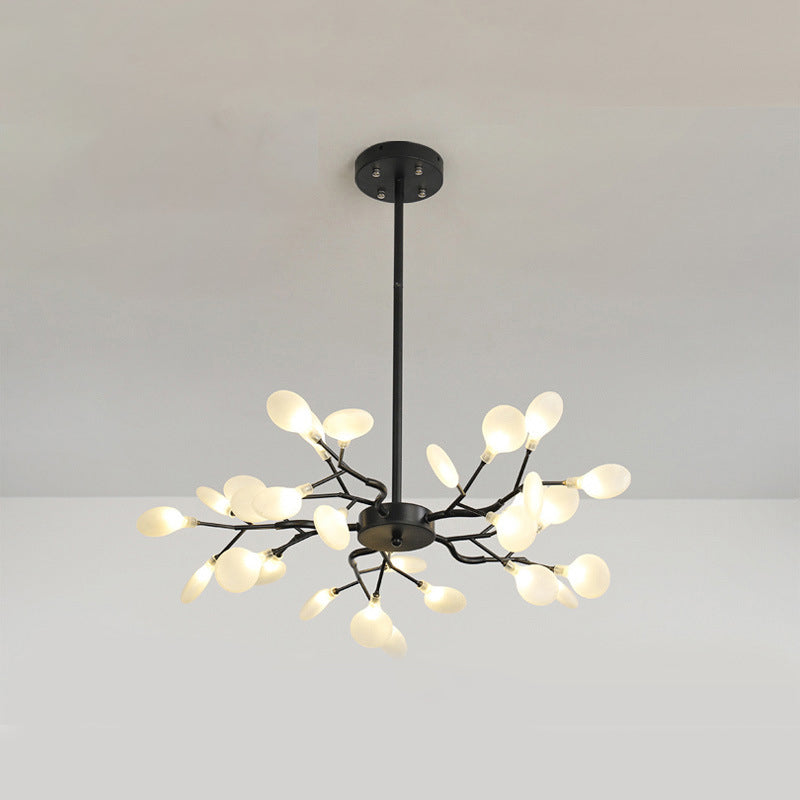Modern Branch-Like Wireframe Chandelier Metal Living Room LED Hanging Light Fixture