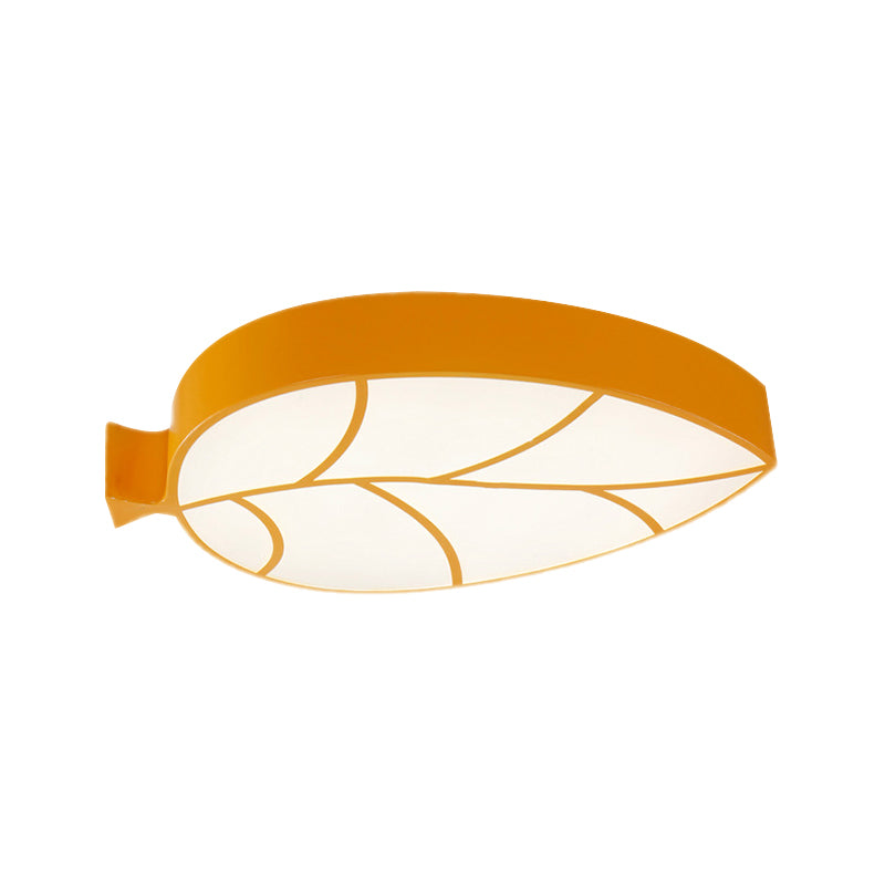 Bladvormige LED Flush Mount Licht Cartoon Acryl Metaal Plafond Lamp voor Kid Slaapkamer