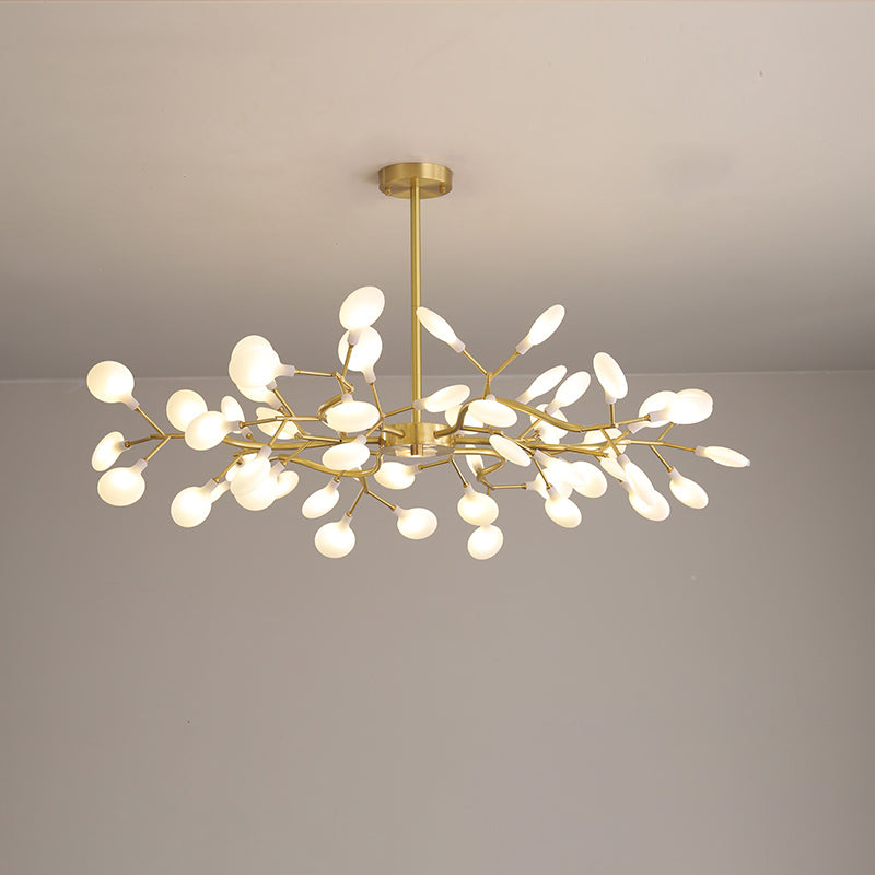Lumo a forma di foglia Light Modernista Metalista LED LED Brass Aione dell'illuminazione a sospensione