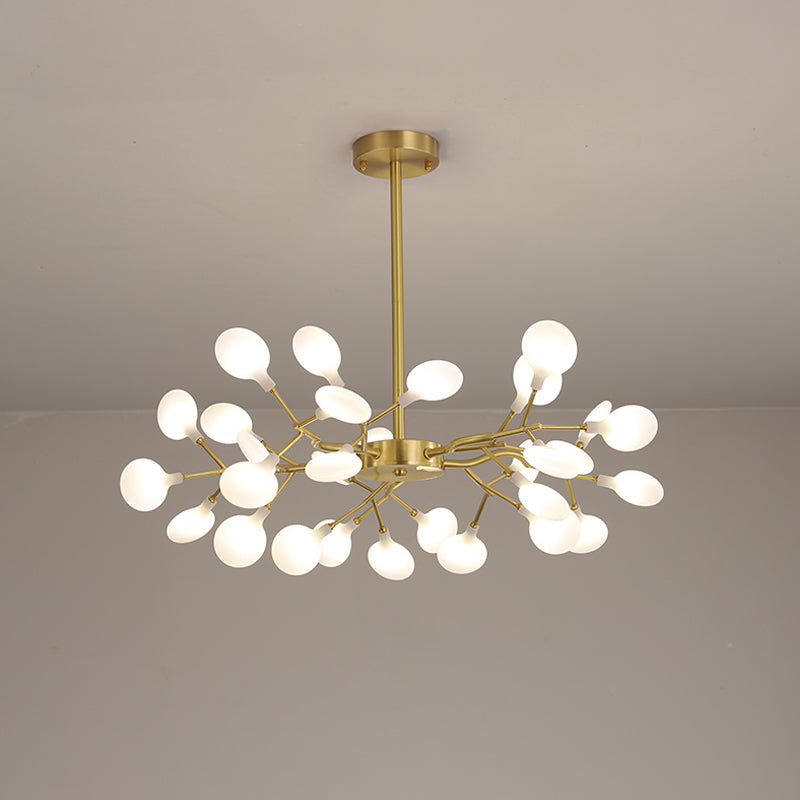 Lumo a forma di foglia Light Modernista Metalista LED LED Brass Aione dell'illuminazione a sospensione