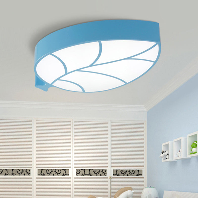 Bladvormige LED Flush Mount Licht Cartoon Acryl Metaal Plafond Lamp voor Kid Slaapkamer